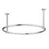 Chatsworth Traditional 850mm Chrome Double Support Circular Shower Curtain Rail -Bathroom Accessories ab4001 detail1