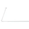 Croydex L-Shaped Telescopic Shower Curtain Rod - White -Bathroom Accessories ad103022 l
