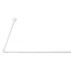 Croydex L-Shaped Telescopic Shower Curtain Rod - White