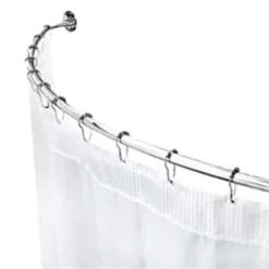 Croydex Telescopic Curved Shower Cubicle Rod - Chrome -Bathroom Accessories ad108441 l