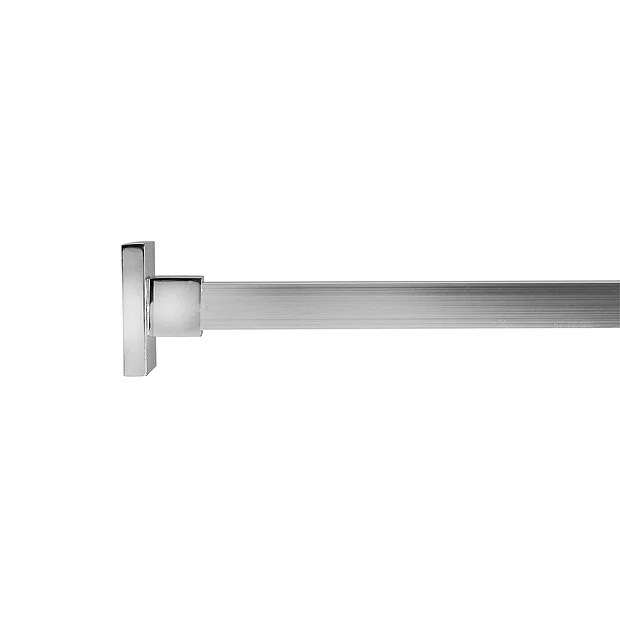Croydex Contemporary Luxury Chrome Square Shower Curtain Rod 5 Croydex Contemporary Luxury Chrome Square Shower Curtain Rod - Image 3