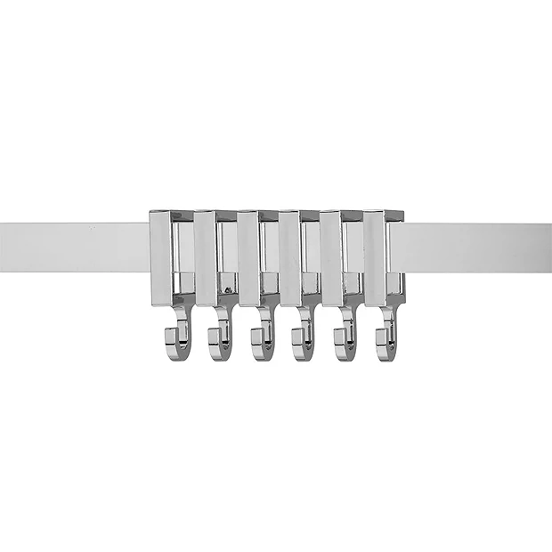 Croydex Contemporary Luxury Chrome Square Shower Curtain Rod 6 Croydex Contemporary Luxury Chrome Square Shower Curtain Rod - Image 4