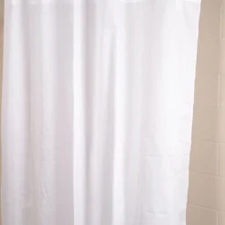 Croydex White Polyester Hook N Hang Shower Curtain W1800 X H1800mm -Bathroom Accessories af289022ai2