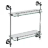 Heritage Holborn Double Glass Shelf - Chrome 1 Heritage Holborn Double Glass Shelf - Chrome -Bathroom Accessories ahodgsc l