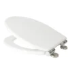 Croydex Anti-Bacterial Thermoset Toilet Seat With Slow-Close Easy-Fit Hinge - Gloss White -Bathroom Accessories ai1