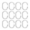 Croydex C-Type Shower Curtain Rings - Clear 1 Croydex C-Type Shower Curtain Rings - Clear -Bathroom Accessories ak142132ai4