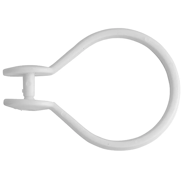 Croydex White Button Shower Curtain Rings 7 Croydex White Button Shower Curtain Rings - Image 5