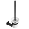 Arezzo Matt Black Toilet Brush & Holder -Bathroom Accessories azb37 nd1