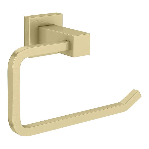 Arezzo Square Brushed Brass 4-Piece Bathroom Accessory Pack 6 Arezzo Square Brushed Brass 4-Piece Bathroom Accessory Pack - Image 4
