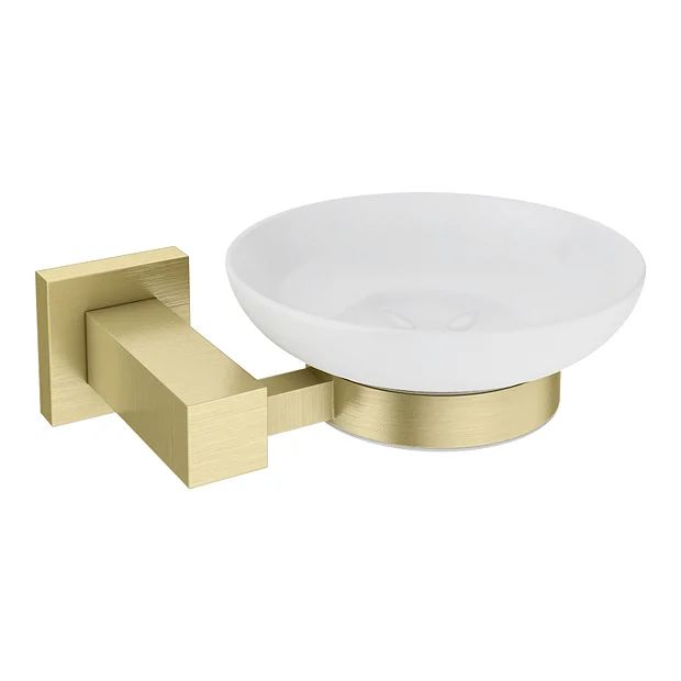 Arezzo Square Brushed Brass 4-Piece Bathroom Accessory Pack 5 Arezzo Square Brushed Brass 4-Piece Bathroom Accessory Pack - Image 3