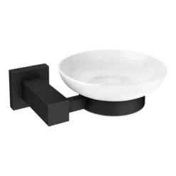 Arezzo Square Matt Black 4-Piece Bathroom Accessory Pack -Bathroom Accessories azbsqacd3