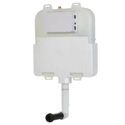 Arezzo Compact Concealed Cistern With Matt Black Flush Plate - Round Buttons -Bathroom Accessories azccblkr d2