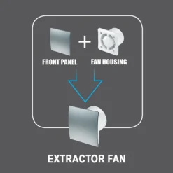 Arezzo 100mm Silent Extractor Fan - Pull Cord Switch - White