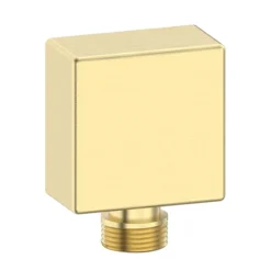 Arezzo Square Brushed Brass Outlet Elbow