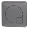 Arezzo Modern Gun Metal Grey Square Flush Plate - 70 X 70mm -Bathroom Accessories azsqggl