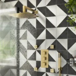 Arezzo Brushed Brass Body Jet - 1 X Slim Square Jet 9 Arezzo Brushed Brass Body Jet - 1 X Slim Square Jet -Bathroom Accessories azsqjbb d2