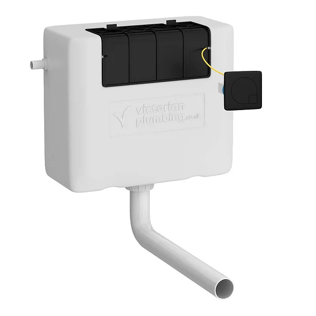 Arezzo Concealed WC Cistern Incl. Matt Black Square Flush Plate 4 Arezzo Concealed WC Cistern Incl. Matt Black Square Flush Plate - Image 2