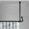 Black Shower Curtain Rail Support Arm -Bathroom Accessories blkarm d1