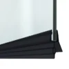 16mm Gap Black Shower Screen Door Seal Strip - Glass 4-6mm