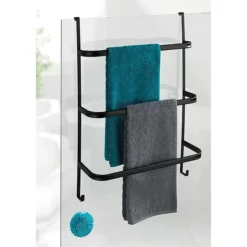 Black Hanging Towel Rack -Bathroom Accessories blkwmr d4