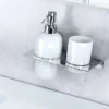 Britton Bathrooms - Stainless Steel Shelf - Double Hole 1 Britton Bathrooms - Stainless Steel Shelf - Double Hole -Bathroom Accessories brittonbathroomsstainlesssteelshelfdoubleholebr5d1