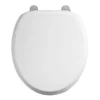 Burlington Standard Gloss White Toilet Seat -Bathroom Accessories burlingtonglosswhitetoiletseatwithchromehingess13l