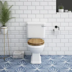 Carlton Soft Close Toilet Seat With Chrome Hinges