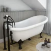 Chatsworth Standpipes For Freestanding Bath Taps Matt Black -Bathroom Accessories chtsspmb d1