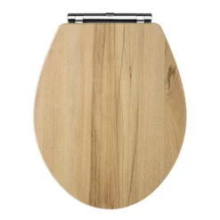 Carlton Natural Walnut Wooden Soft Close Toilet Seat