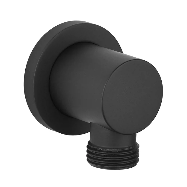 Arezzo Matt Black Round Elbow For Concealed Showers 4 Arezzo Matt Black Round Elbow For Concealed Showers - Image 2