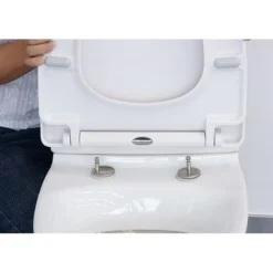 Euroshowers - ONE Seat Universal Soft Close Toilet Seat - White 9 Euroshowers - ONE Seat Universal Soft Close Toilet Seat - White -Bathroom Accessories euroshowersopaloneseatuniversalsoftclosetoiletseatwhite83311d2