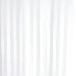 Extra Long Satin Stripe Shower Curtain W1800 X H2400mm - White
