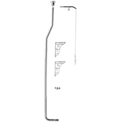 Traditional Chrome High Level Flush Pipe Pack