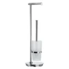 Smedbo Outline Lite Round Freestanding Toilet Brush And Roll Holder