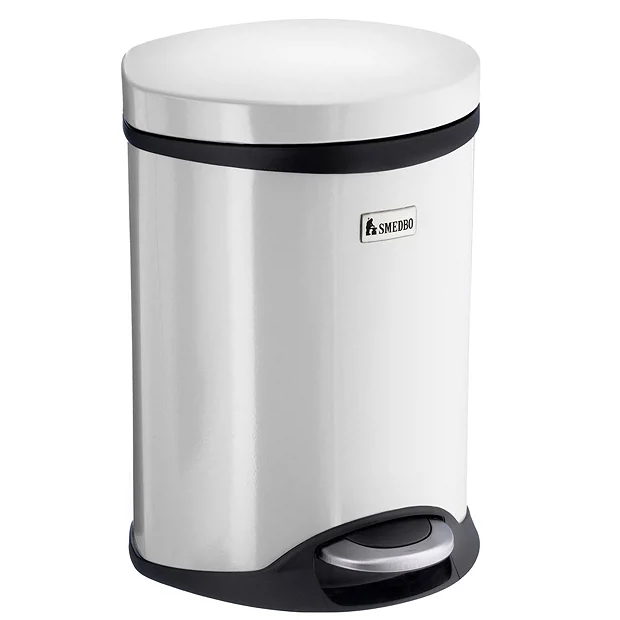 Smedbo Outline Lite 6 Litre Pedal Bin - White 3 Smedbo Outline Lite 6 Litre Pedal Bin - White