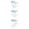 Croydex - Worcester Flexi-Fix Glass Shelf 1 Croydex - Worcester Flexi-Fix Glass Shelf -Bathroom Accessories flexifix2