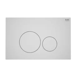 RAK Ecofix Matt White Dual Flush Plate With Round Buttons