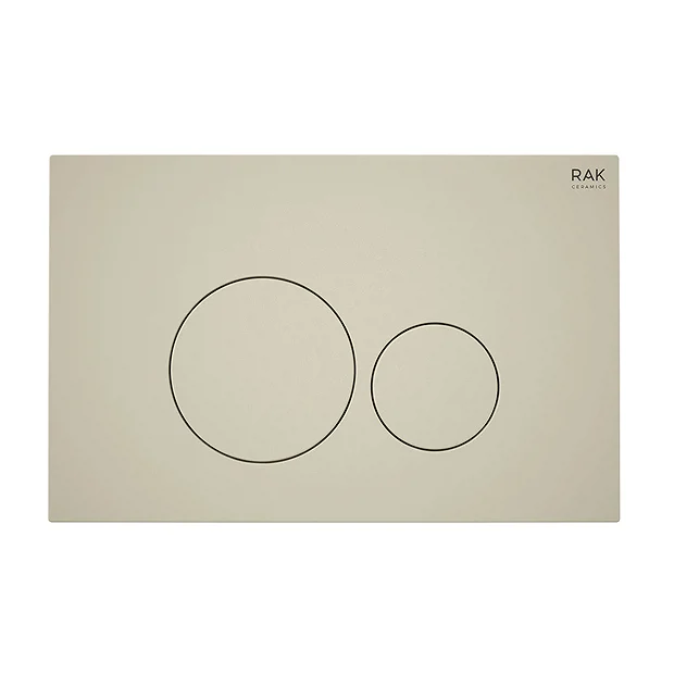 RAK Ecofix Matt Greige Dual Flush Plate With Round Buttons 3 RAK Ecofix Matt Greige Dual Flush Plate With Round Buttons