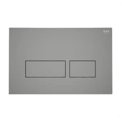 RAK Ecofix Matt Grey Dual Flush Plate With Rectangular Buttons