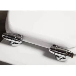 Toreno Wooden Toilet Seat Hinge Pack Chrome