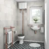 Rose Gold High Level Traditional WC Flush Pipe Kit 1 Rose Gold High Level Traditional WC Flush Pipe Kit -Bathroom Accessories hlwckitrg d1