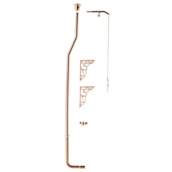 Rose Gold High Level Traditional WC Flush Pipe Kit -Bathroom Accessories hlwckitrg l