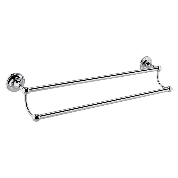Hudson Reed Chrome Double Towel Rail 3 Hudson Reed Chrome Double Towel Rail