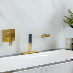 Hansgrohe AddStoris Polished Gold Optic Soap Dish -Bathroom Accessories lifestyle v2