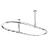 Old London - Chrome Oval Shower Curtain Rail With Middle Ceiling Mounts -Bathroom Accessories oldlondonchromeovalshowercurtainrailwithmiddlemountslda010l