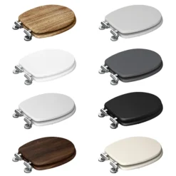 Oxford Soft Close Toilet Seat With Chrome Hinges -Bathroom Accessories oxfseatvcd2