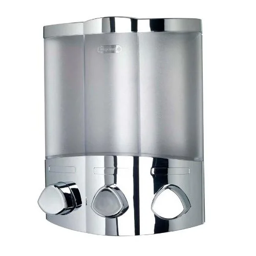 Croydex Euro Soap Dispenser Trio - Chrome 4 Croydex Euro Soap Dispenser Trio - Chrome - Image 2