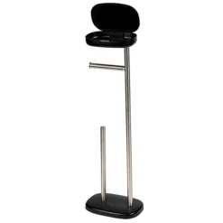 Premia Black Free Standing Toilet Roll & Spare Paper Holder 8 Premia Black Free Standing Toilet Roll & Spare Paper Holder -Bathroom Accessories premspc d1