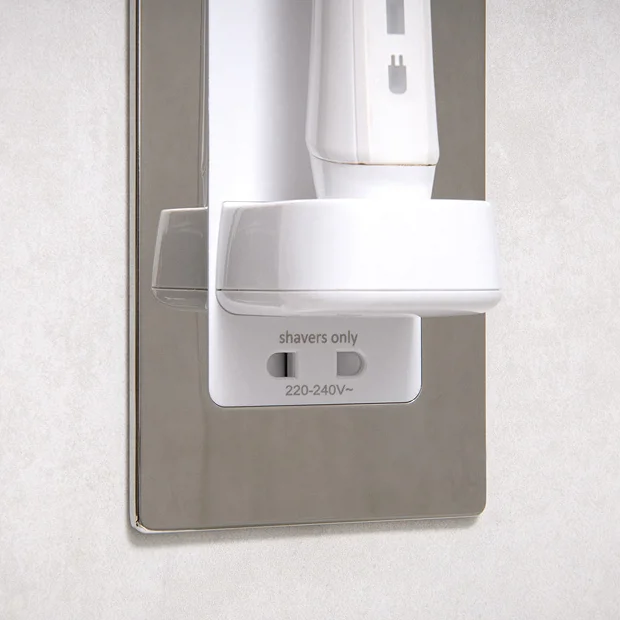 Proofvision Oral-B In Wall Electric Toothbrush Charger With Shaver Socket - Polished Steel 3 Proofvision Oral-B In Wall Electric Toothbrush Charger With Shaver Socket - Polished Steel