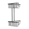 Croydex Matt Black Two Tier Corner Shower Basket